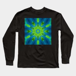 blue and green kaleidoscope Long Sleeve T-Shirt